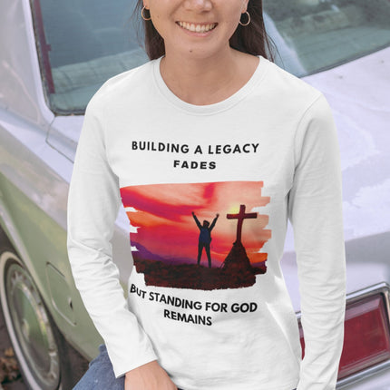 Graceful Reverie Long Sleeve: Elegant Christian Women's Shirt for Faithful Style - TEXT OF TRUTH