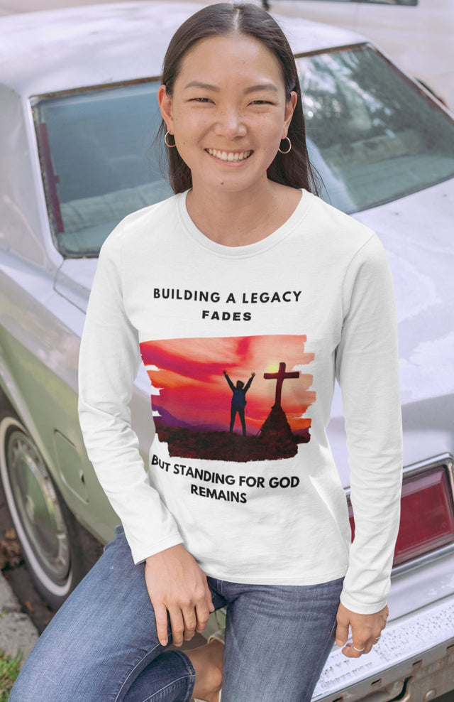 Graceful Reverie Long Sleeve: Elegant Christian Women's Shirt for Faithful Style - TEXT OF TRUTH