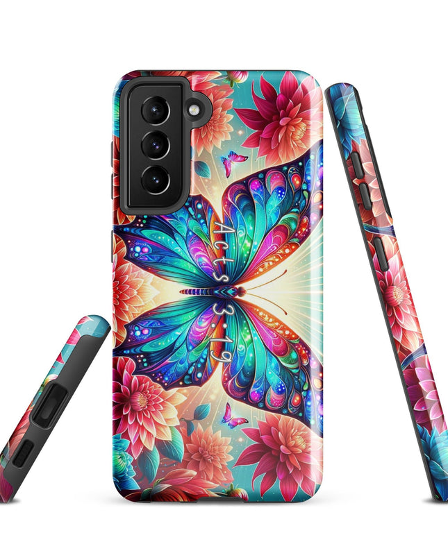 "Acts 3:19 Butterfly Inspiration" - Protective Samsung Case with Spiritual Design - TEXT OF TRUTH8524826_16989