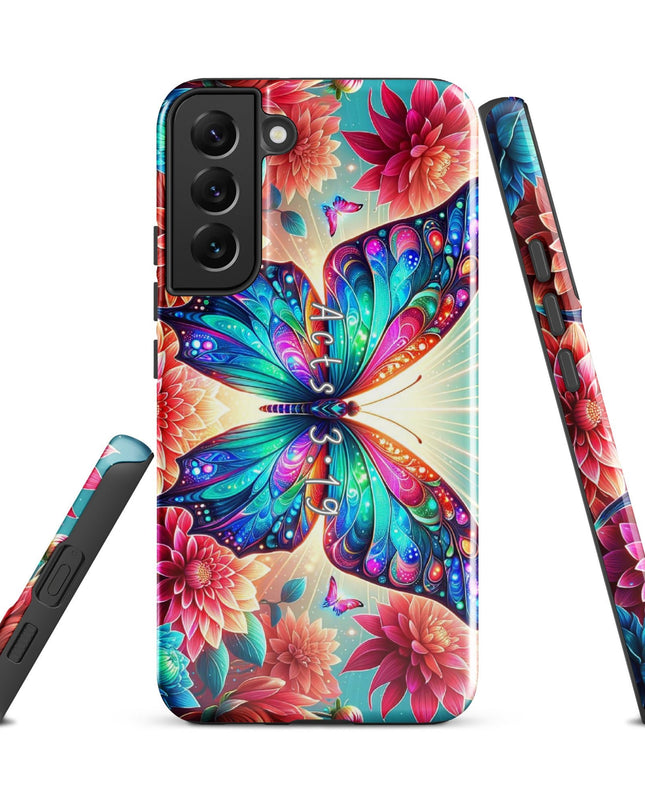 "Acts 3:19 Butterfly Inspiration" - Protective Samsung Case with Spiritual Design - TEXT OF TRUTH8524826_16991