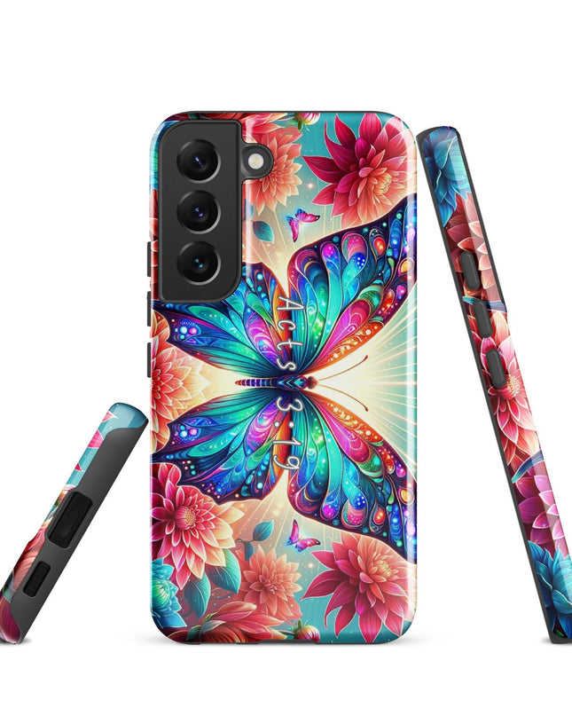 "Acts 3:19 Butterfly Inspiration" - Protective Samsung Case with Spiritual Design - TEXT OF TRUTH8524826_16995