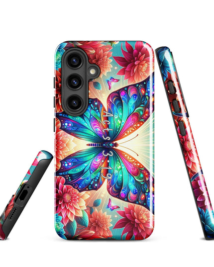 "Acts 3:19 Butterfly Inspiration" - Protective Samsung Case with Spiritual Design - TEXT OF TRUTH8524826_18743