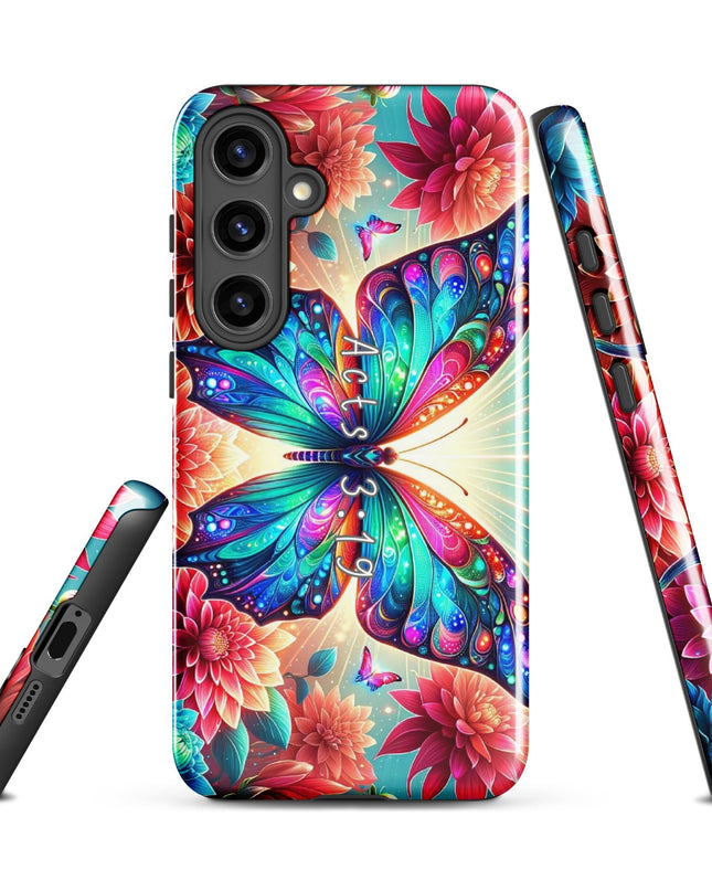 "Acts 3:19 Butterfly Inspiration" - Protective Samsung Case with Spiritual Design - TEXT OF TRUTH8524826_18744