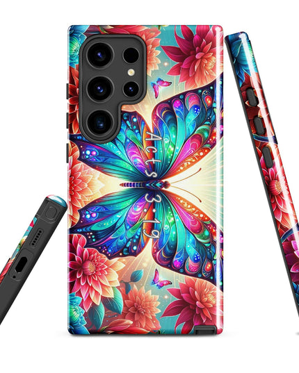 "Acts 3:19 Butterfly Inspiration" - Protective Samsung Case with Spiritual Design - TEXT OF TRUTH8524826_18745