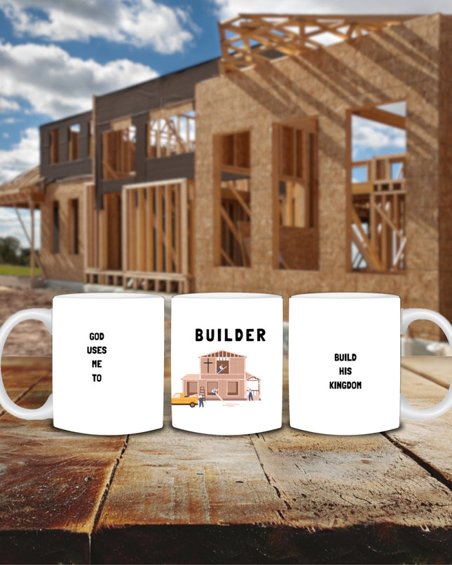 "Builder's Faith 15 oz Ceramic Mug - Microwave & Dishwasher Safe" - TEXT OF TRUTH4672341_4830