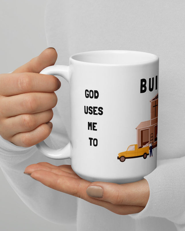 "Builder's Faith 15 oz Ceramic Mug - Microwave & Dishwasher Safe" - TEXT OF TRUTH4672341_4830