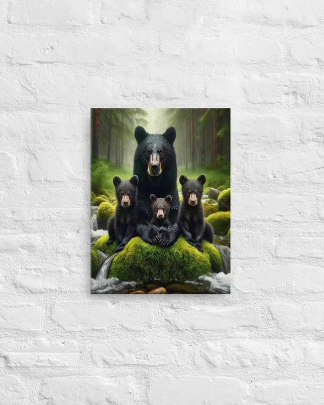 Canvas"Smoky Mountain Majesty: Black Bear Family Canvas Print" - TEXT OF TRUTH5444891_5