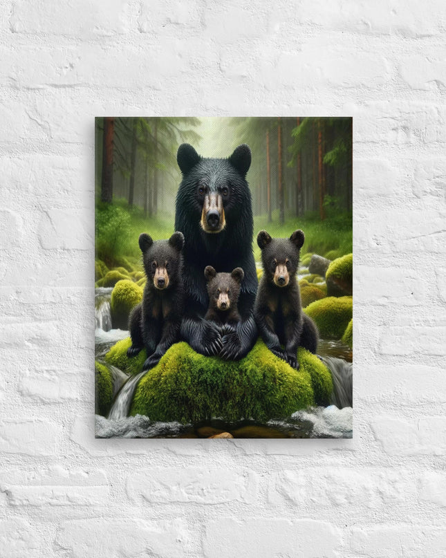 Canvas"Smoky Mountain Majesty: Black Bear Family Canvas Print" - TEXT OF TRUTH5444891_6