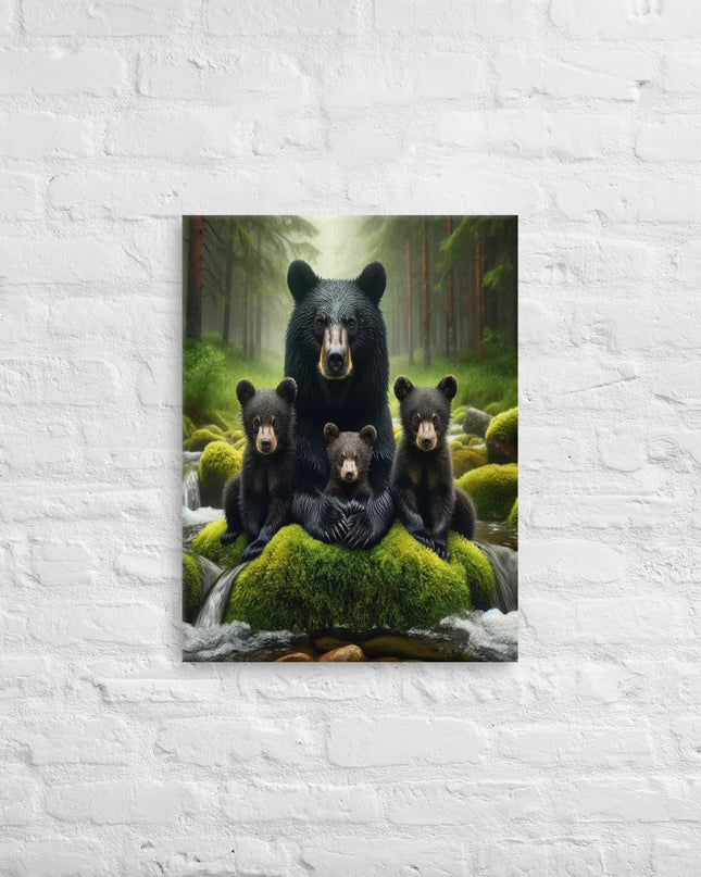 Canvas"Smoky Mountain Majesty: Black Bear Family Canvas Print" - TEXT OF TRUTH5444891_7