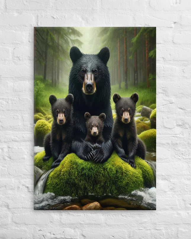 Canvas"Smoky Mountain Majesty: Black Bear Family Canvas Print" - TEXT OF TRUTH5444891_825