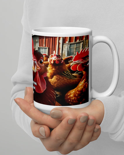 "Charming Farmhouse Flock 15 oz. Ceramic Mug - Inspiring Chicken Design, Microwave & Dishwasher Safe" - TEXT OF TRUTH1671401_4830