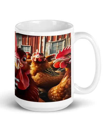 "Charming Farmhouse Flock 15 oz. Ceramic Mug - Inspiring Chicken Design, Microwave & Dishwasher Safe" - TEXT OF TRUTH1671401_4830