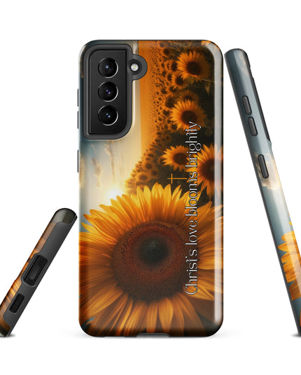 Christ's Love Blooms Brightly Sunflower Samsung Case: Spiritual Protection - TEXT OF TRUTH7794988_16983