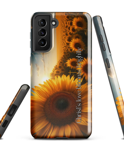 Christ's Love Blooms Brightly Sunflower Samsung Case: Spiritual Protection - TEXT OF TRUTH7794988_16985