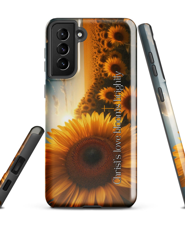 Christ's Love Blooms Brightly Sunflower Samsung Case: Spiritual Protection - TEXT OF TRUTH7794988_16985