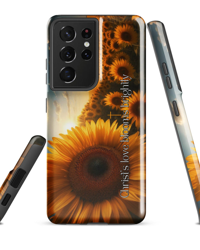 Christ's Love Blooms Brightly Sunflower Samsung Case: Spiritual Protection - TEXT OF TRUTH7794988_16987