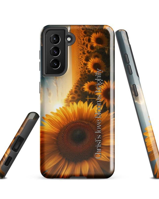 Christ's Love Blooms Brightly Sunflower Samsung Case: Spiritual Protection - TEXT OF TRUTH7794988_16989