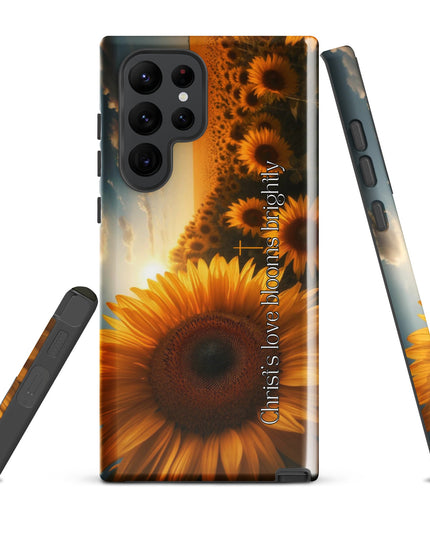 Christ's Love Blooms Brightly Sunflower Samsung Case: Spiritual Protection - TEXT OF TRUTH7794988_16993