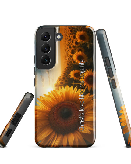 Christ's Love Blooms Brightly Sunflower Samsung Case: Spiritual Protection - TEXT OF TRUTH7794988_16995