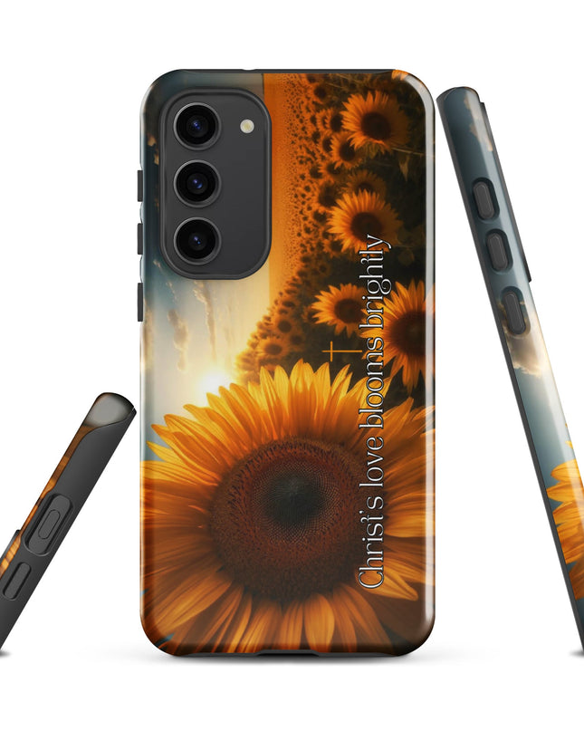 Christ's Love Blooms Brightly Sunflower Samsung Case: Spiritual Protection - TEXT OF TRUTH7794988_16997