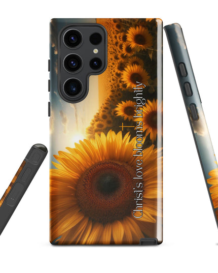 Christ's Love Blooms Brightly Sunflower Samsung Case: Spiritual Protection - TEXT OF TRUTH7794988_16999