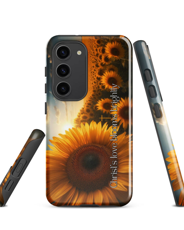 Christ's Love Blooms Brightly Sunflower Samsung Case: Spiritual Protection - TEXT OF TRUTH7794988_17001