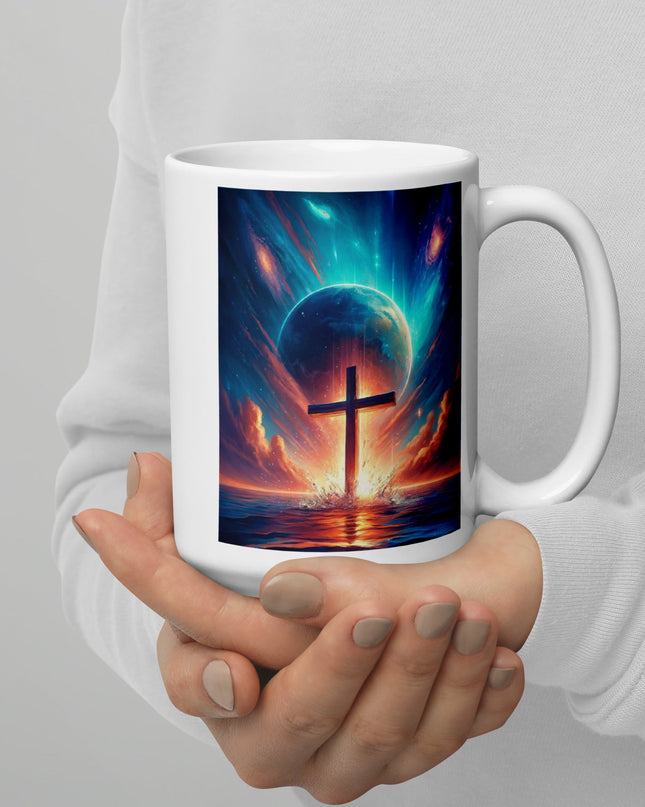 "Cosmic Faith 15oz Ceramic Mug - Sip the Majesty of Creation" - TEXT OF TRUTH2020989_4830