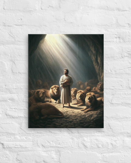 "Daniel in the Lions' Den - Divine Protection Canvas Art" - TEXT OF TRUTH7096629_6