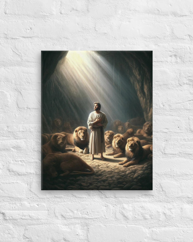 "Daniel in the Lions' Den - Divine Protection Canvas Art" - TEXT OF TRUTH7096629_6