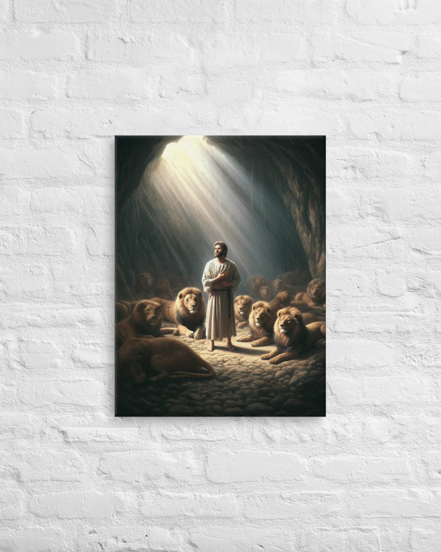 "Daniel in the Lions' Den - Divine Protection Canvas Art" - TEXT OF TRUTH7096629_7