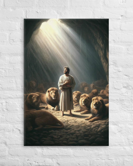 "Daniel in the Lions' Den - Divine Protection Canvas Art" - TEXT OF TRUTH7096629_825