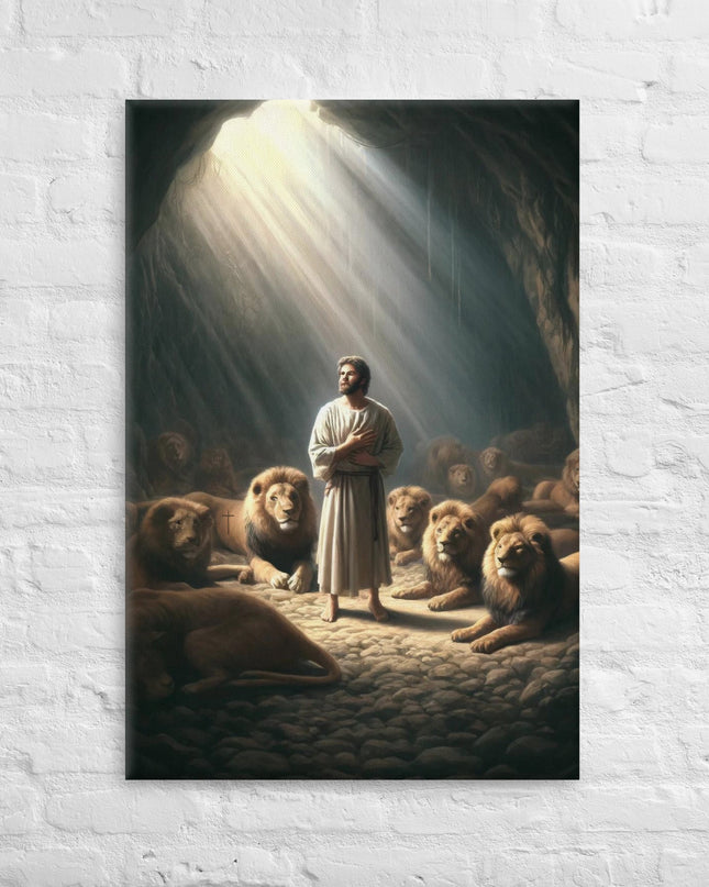 "Daniel in the Lions' Den - Divine Protection Canvas Art" - TEXT OF TRUTH7096629_825