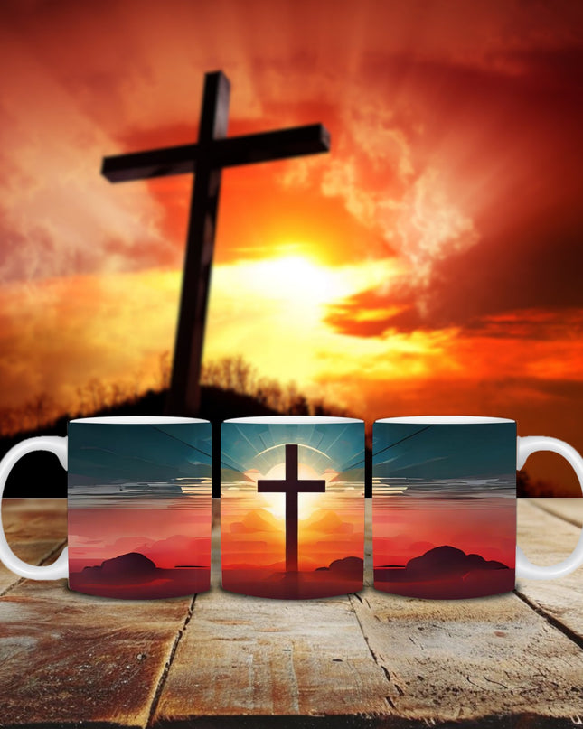 "Divine Dawn 15oz Ceramic Mug - Embrace the Light with Every Sip" - TEXT OF TRUTH1139088_4830