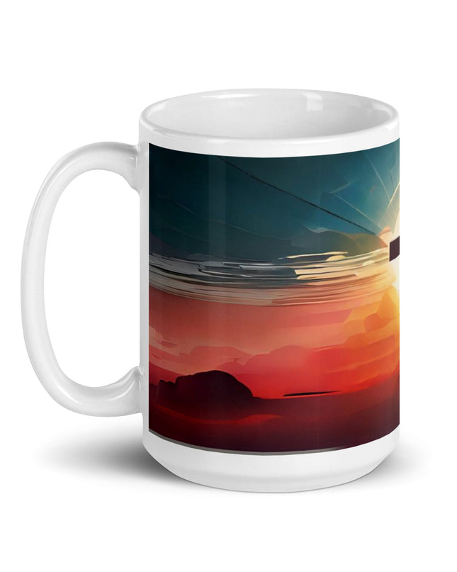 "Divine Dawn 15oz Ceramic Mug - Embrace the Light with Every Sip" - TEXT OF TRUTH1139088_4830