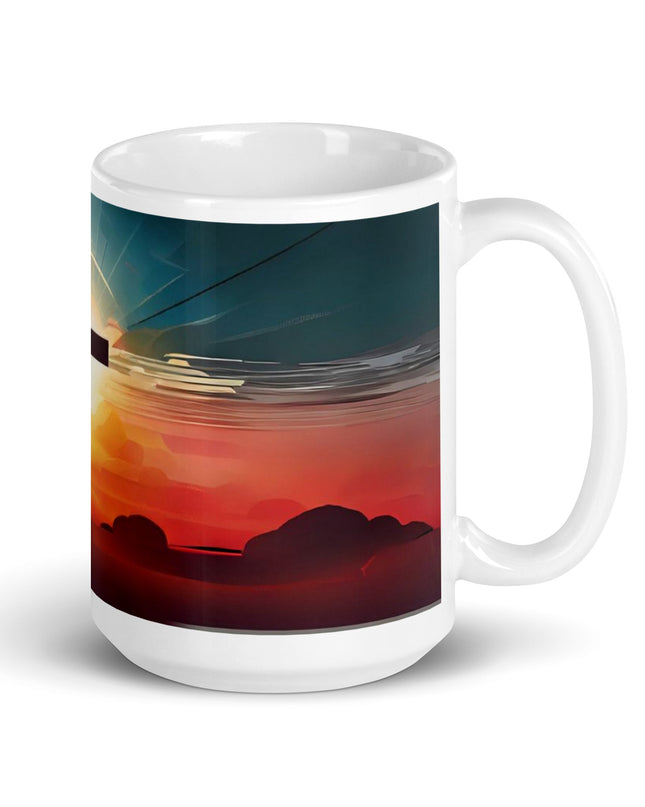 "Divine Dawn 15oz Ceramic Mug - Embrace the Light with Every Sip" - TEXT OF TRUTH1139088_4830