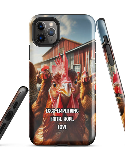 "Eggs-emplifying Faith, Hope, Love" Chicken-Themed iPhone Case - TEXT OF TRUTH9992782_15383