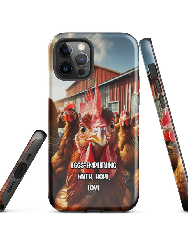 "Eggs-emplifying Faith, Hope, Love" Chicken-Themed iPhone Case - TEXT OF TRUTH9992782_15386