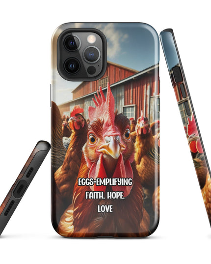 "Eggs-emplifying Faith, Hope, Love" Chicken-Themed iPhone Case - TEXT OF TRUTH9992782_15387