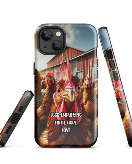 "Eggs-emplifying Faith, Hope, Love" Chicken-Themed iPhone Case - TEXT OF TRUTH9992782_15388