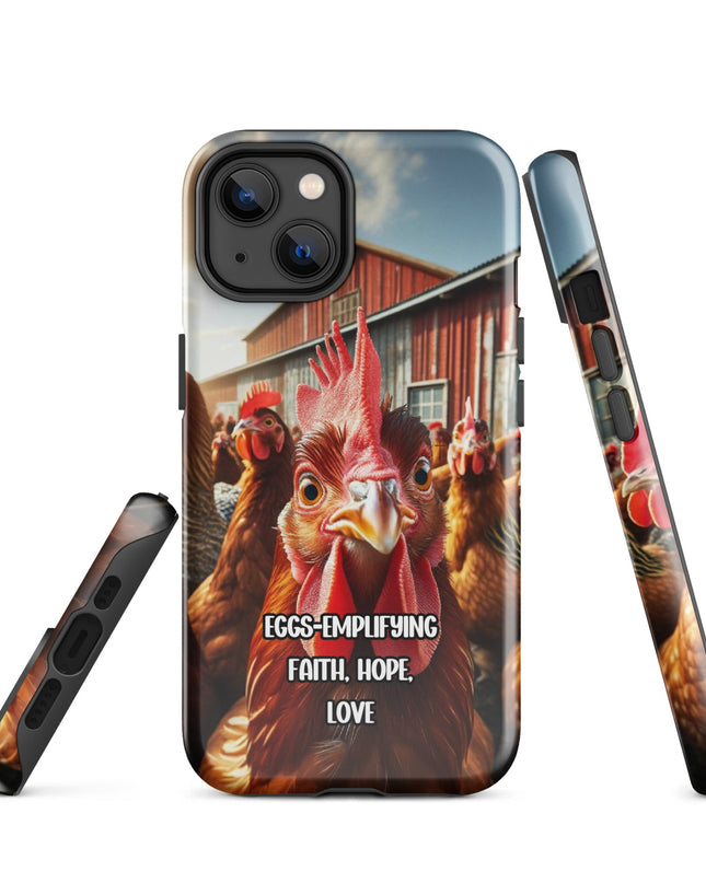 "Eggs-emplifying Faith, Hope, Love" Chicken-Themed iPhone Case - TEXT OF TRUTH9992782_16124