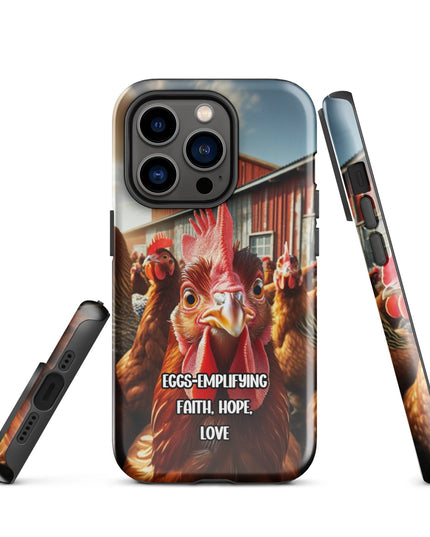 "Eggs-emplifying Faith, Hope, Love" Chicken-Themed iPhone Case - TEXT OF TRUTH9992782_16126