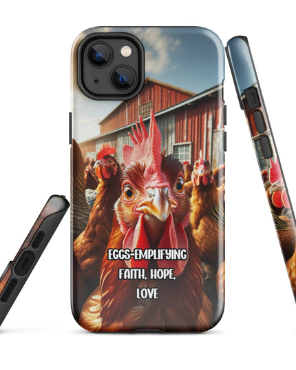 "Eggs-emplifying Faith, Hope, Love" Chicken-Themed iPhone Case - TEXT OF TRUTH9992782_16128