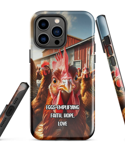 "Eggs-emplifying Faith, Hope, Love" Chicken-Themed iPhone Case - TEXT OF TRUTH9992782_16130