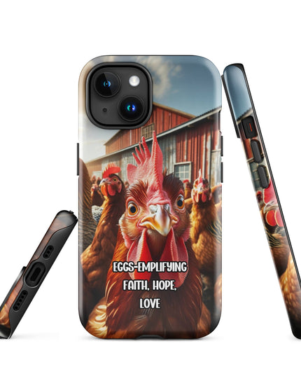 "Eggs-emplifying Faith, Hope, Love" Chicken-Themed iPhone Case - TEXT OF TRUTH9992782_17714