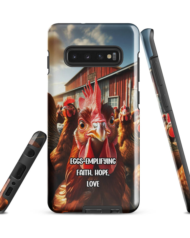 "Eggs-emplifying Faith, Hope, Love" Chicken-Themed Samsung Case - TEXT OF TRUTH5018691_16969