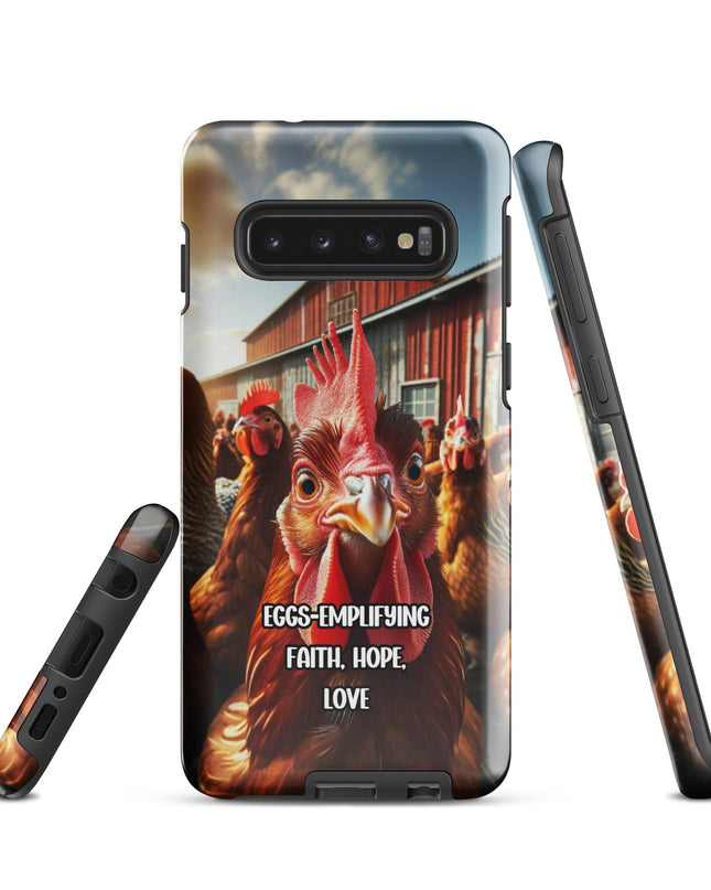 "Eggs-emplifying Faith, Hope, Love" Chicken-Themed Samsung Case - TEXT OF TRUTH5018691_16971