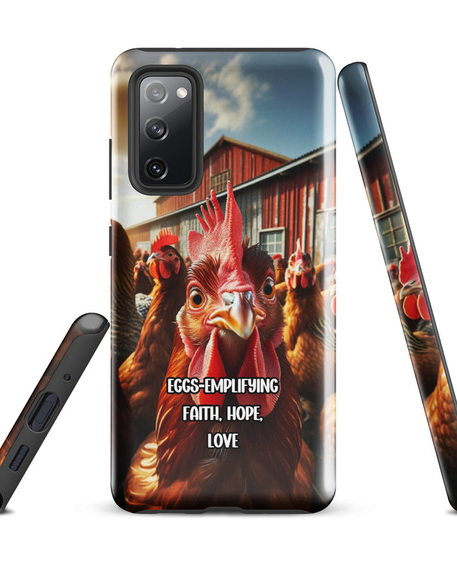 "Eggs-emplifying Faith, Hope, Love" Chicken-Themed Samsung Case - TEXT OF TRUTH5018691_16975