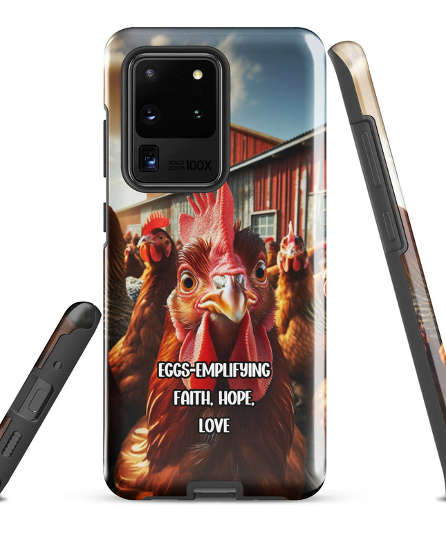 "Eggs-emplifying Faith, Hope, Love" Chicken-Themed Samsung Case - TEXT OF TRUTH5018691_16979