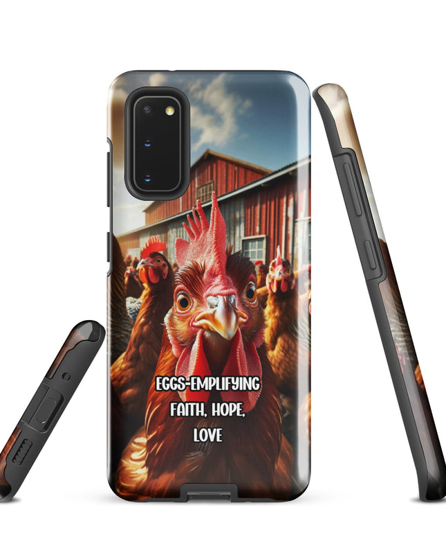 "Eggs-emplifying Faith, Hope, Love" Chicken-Themed Samsung Case - TEXT OF TRUTH5018691_16981