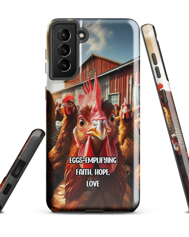 "Eggs-emplifying Faith, Hope, Love" Chicken-Themed Samsung Case - TEXT OF TRUTH5018691_16985